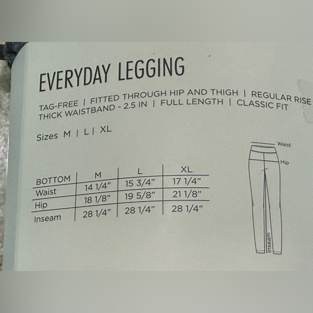 West Loop Bundle one Classic Black Leggings and one Classic Grey Leggings NEW - Picture 4 of 6
